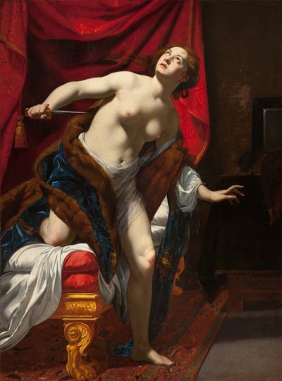 Zelfmoord van Lucrece, ca. 1625 door Simon Vouet